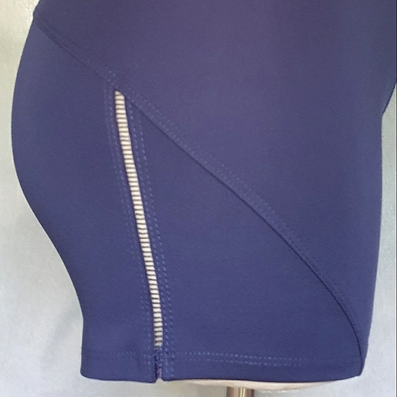 Marika Active Eclipse Navy Blue Wide High Waist Bike Shorts w/ InterLok Wick Sm - Picture 5 of 16